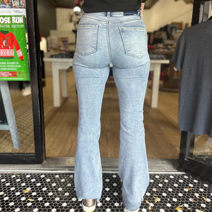 Risen High Rise Flare Jeans