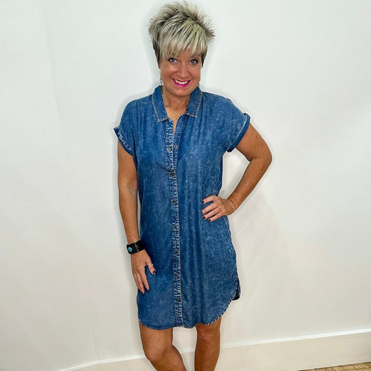 Dreaming in Denim Dress - Acid Wash