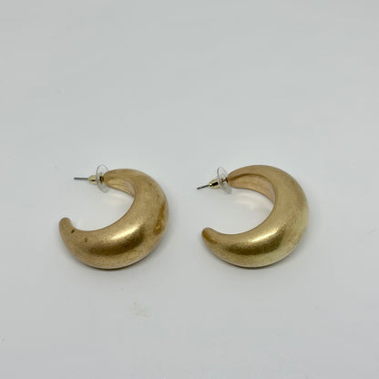 Chunky Metal Hoops- Worn Gold