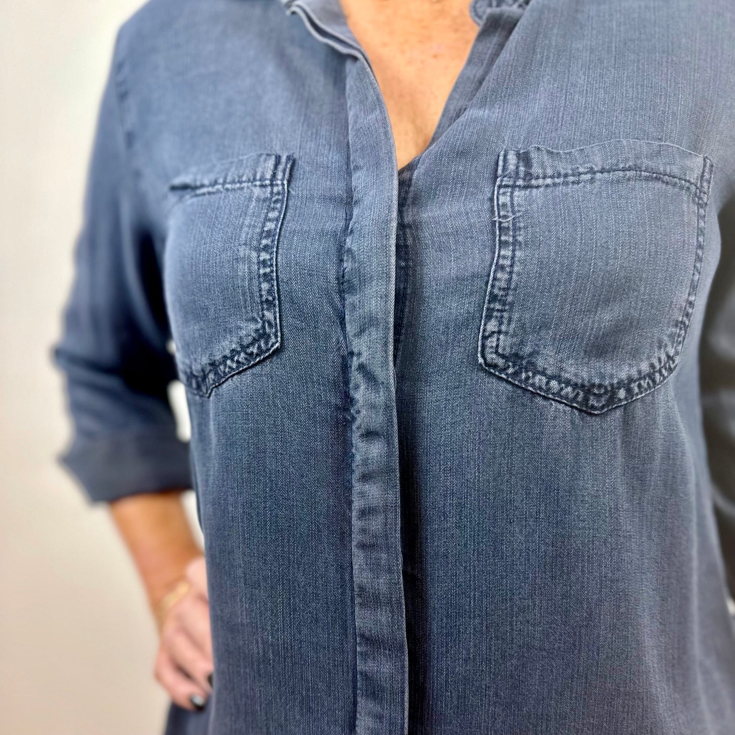 Riley Shirt - Indigo Blue