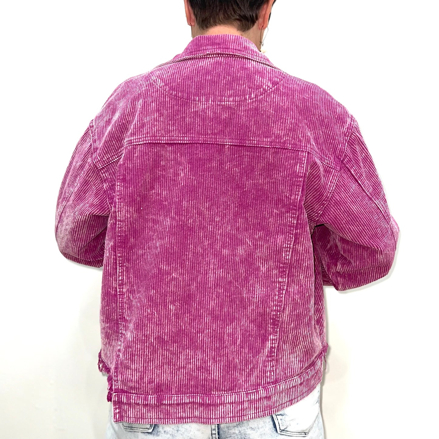 The Corduroy Trucker Jacket - Plum Berry