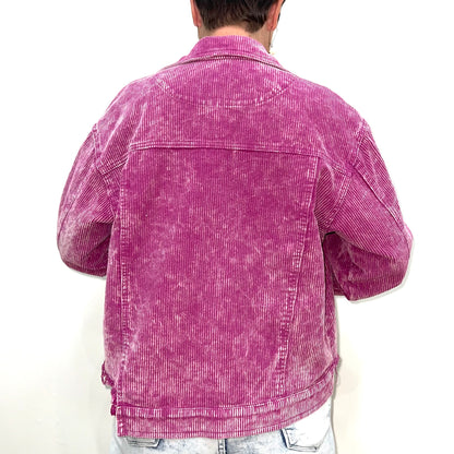 The Corduroy Trucker Jacket - Plum Berry