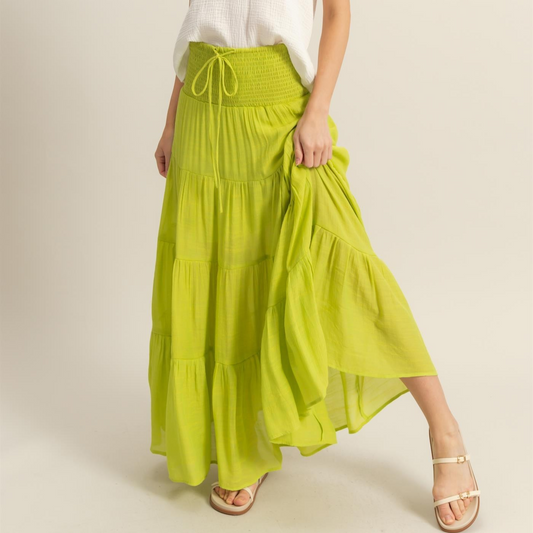 Havana Nights Skirt - Lime Green