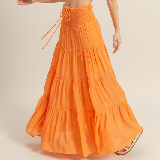 Havana Nights Skirt - Lt. Orange