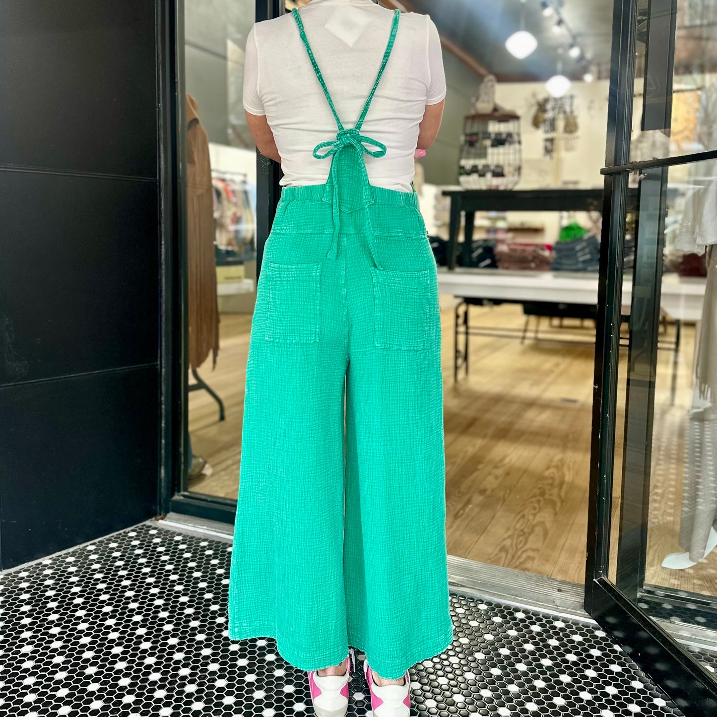 Ease Your Mind Jumpsuit - Atlantis Green