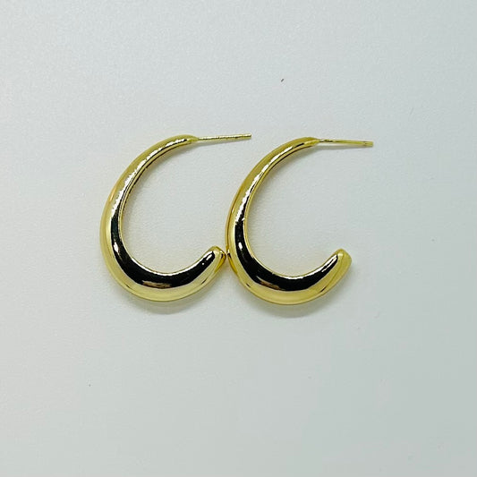 I Lub U Hoop Earrings - Silver / Gold