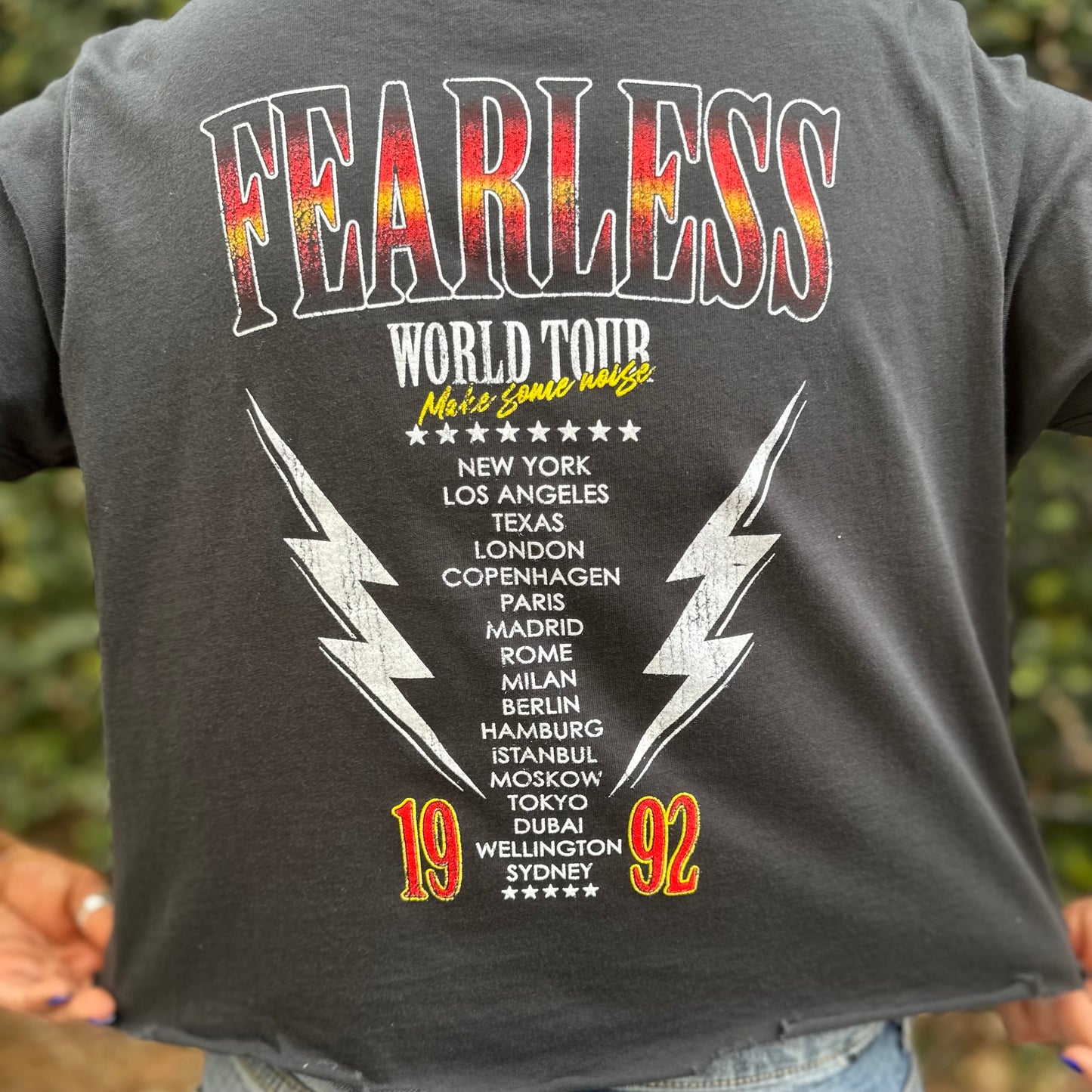 Fearless Tour Crop Tee - Black