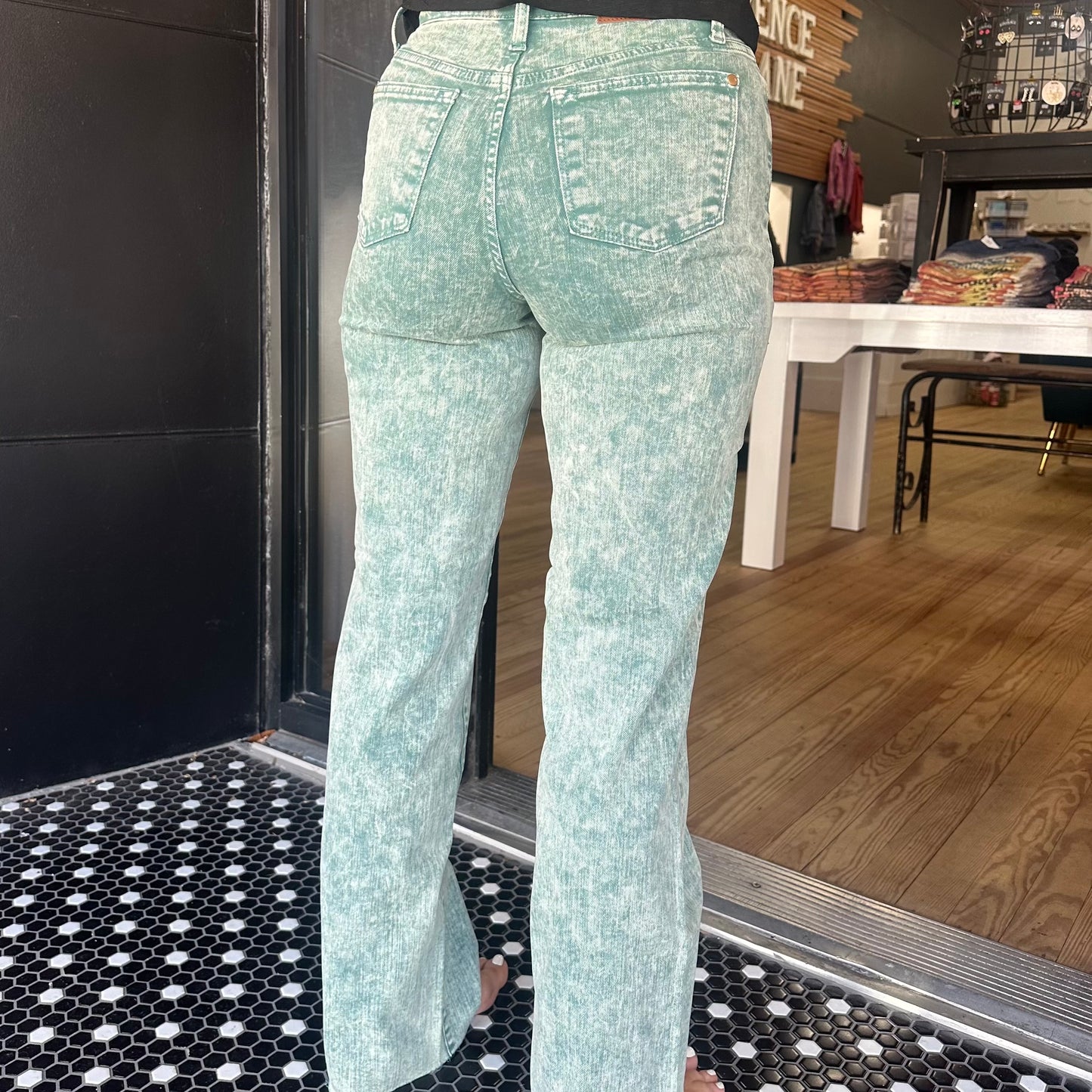 Judy Blue Garment Dyed Jeans - Acid Green