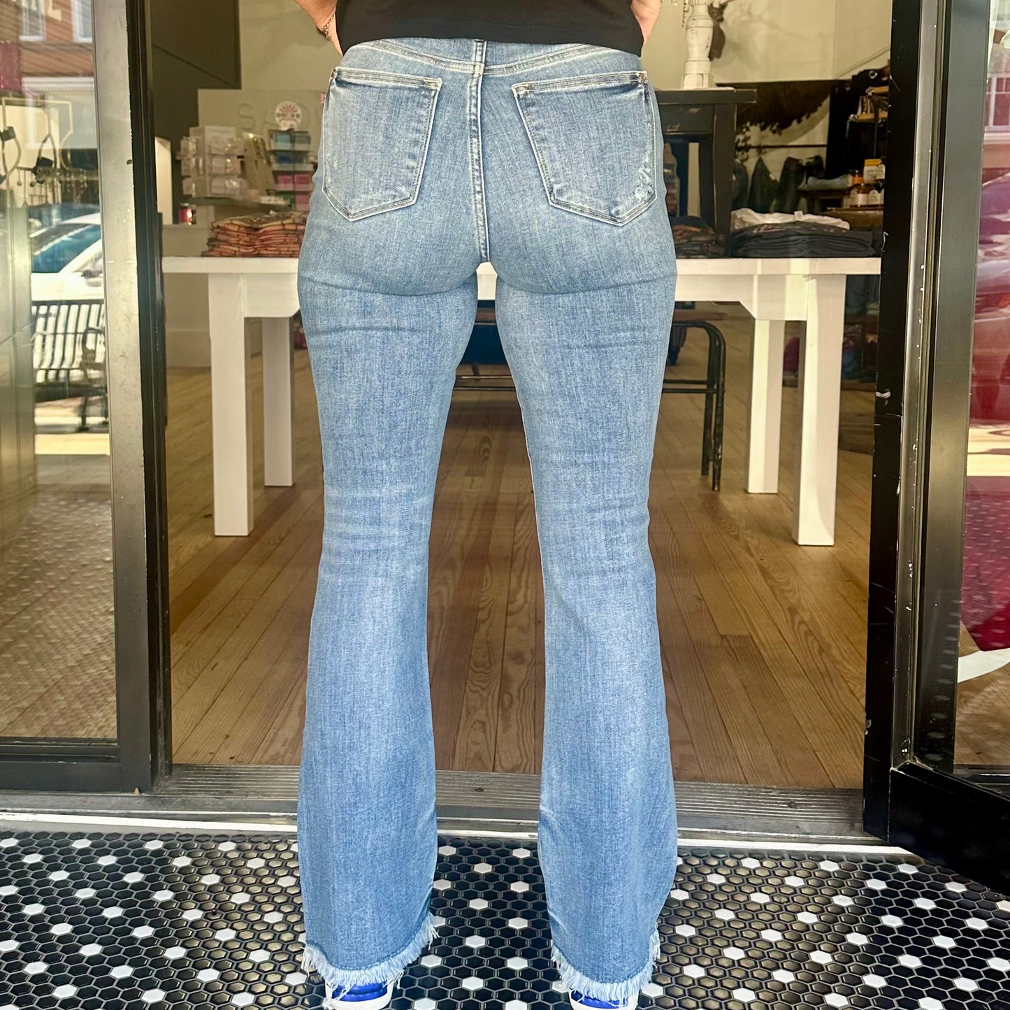 Judy Blue Bootcut w/Frayed Hem Jean