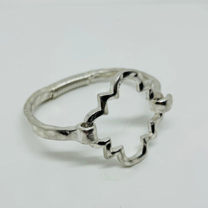 Hammered Bracelet - Quatrefoil