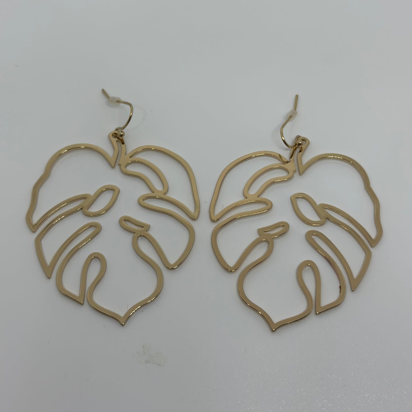 C-Out Tropical Leaf Earrings- Gold