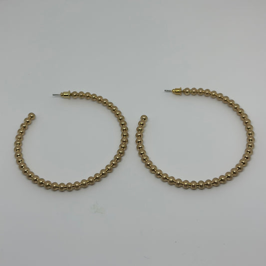 Ball Textured Hoops- Worn Gold