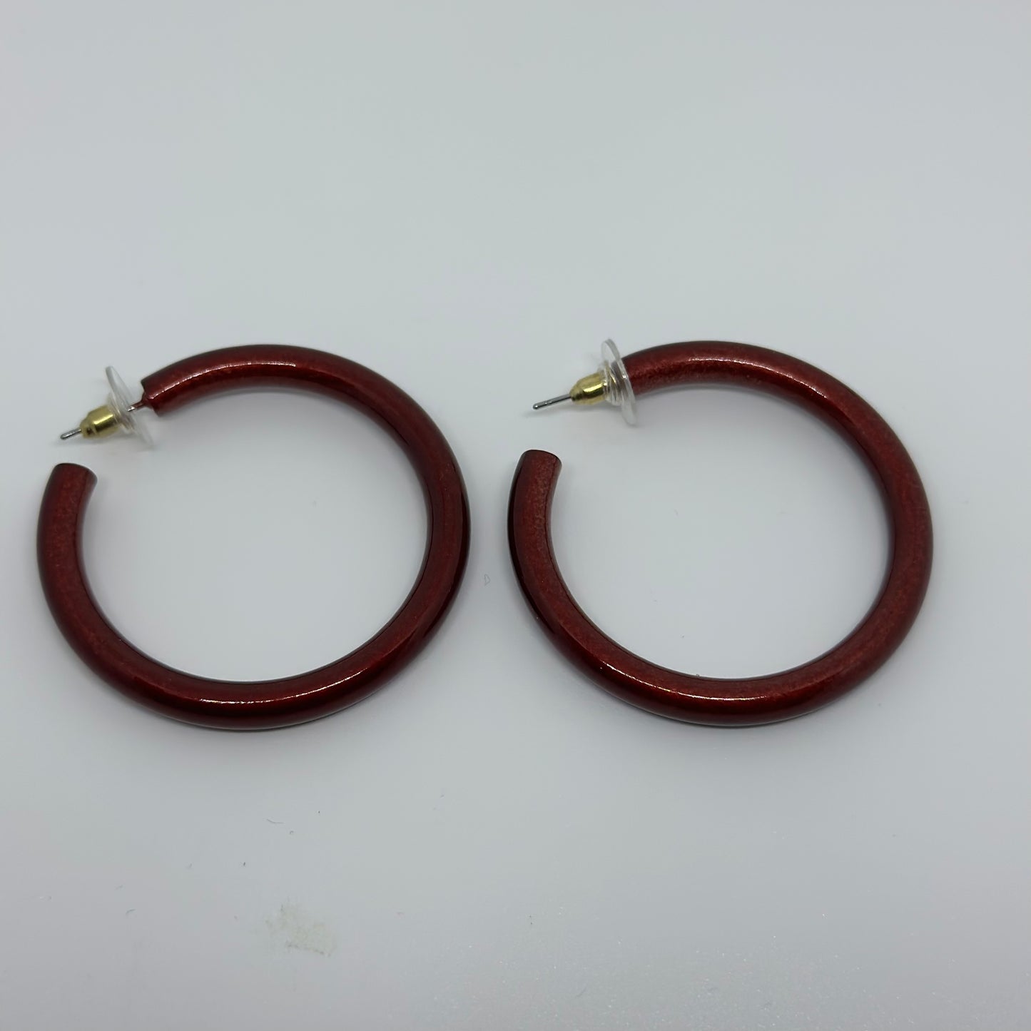 45MM Metallic Coated Hoops- Burgundy