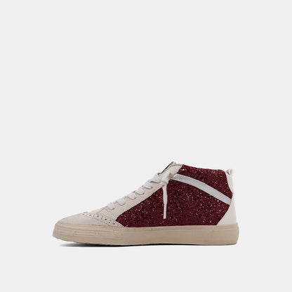 Paulina Sneaker - Dark Red Glitter