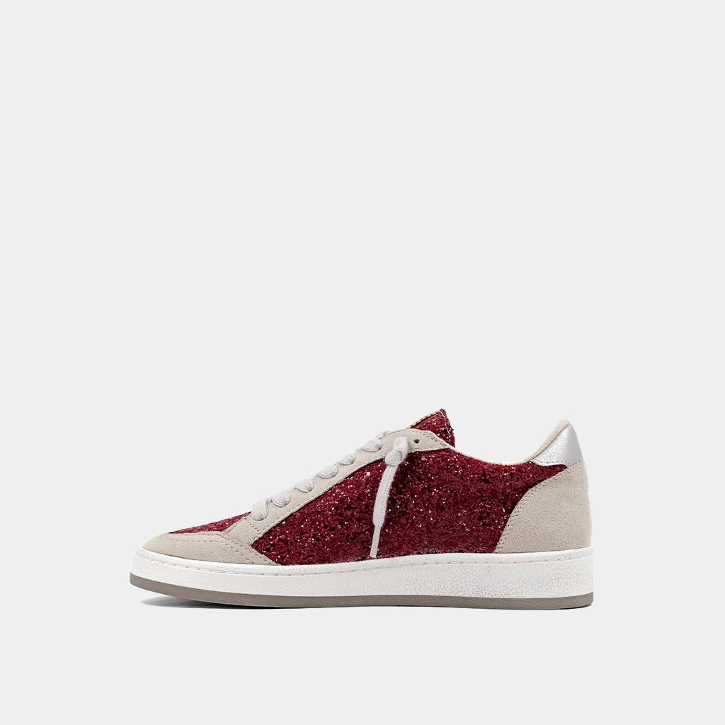 Paz Sneaker - Dark Red Glitter