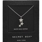 Three Star Necklace - White Gold