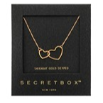 Linked Open Heart Necklace - Gold